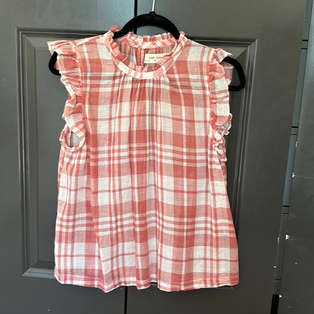 Isabella Sinclair Medium short sleeve ruffled shirt